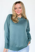 Julien Knit Side Slit Pullover - FINAL SALE - Madison and Mallory