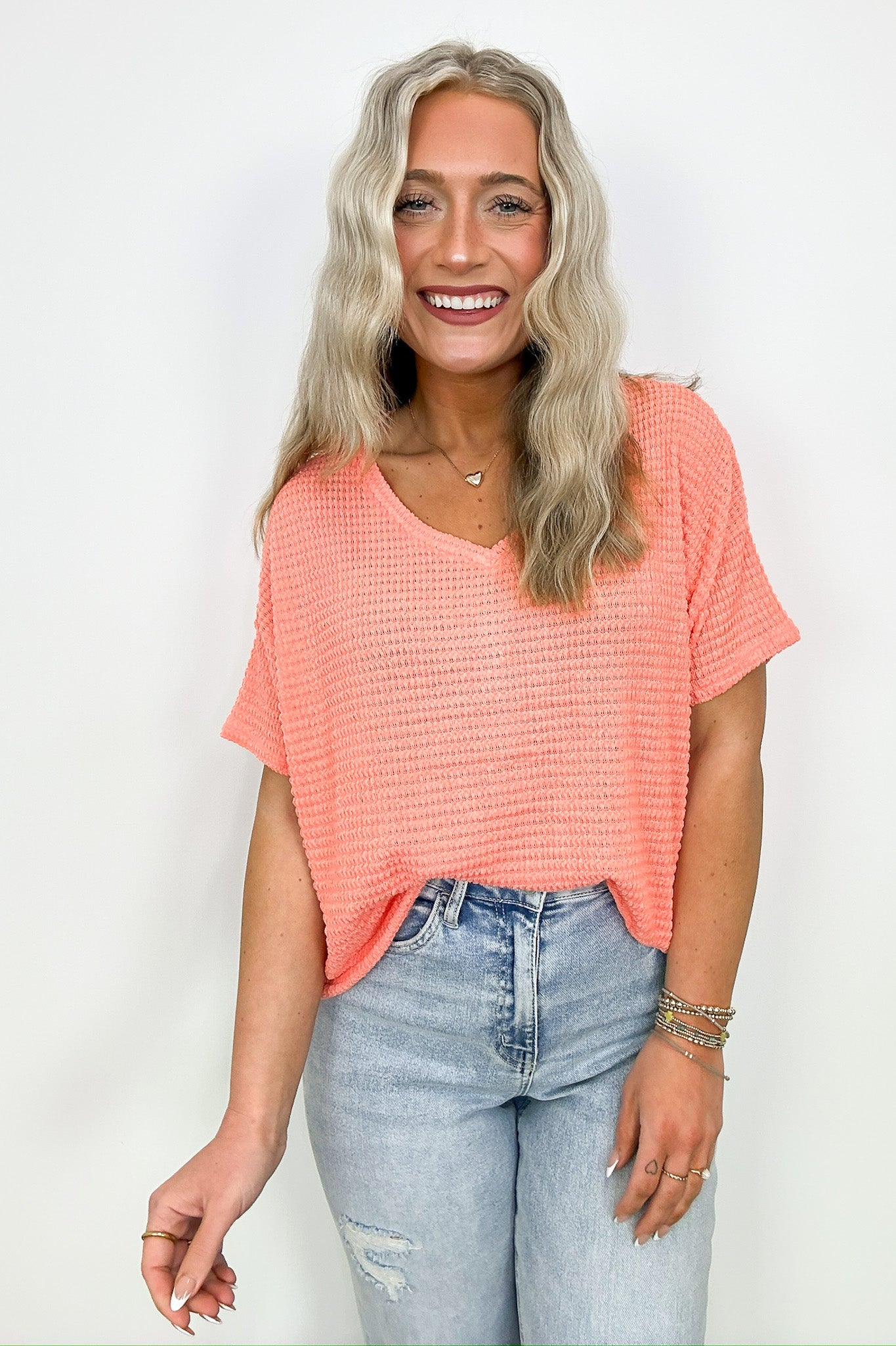 Julietta V-Neck Cropped Short Sleeve Top - BACK IN STOCK - Madison and Mallory