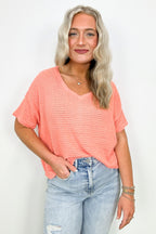  Julietta V-Neck Cropped Short Sleeve Top - BACK IN STOCK - Madison and Mallory