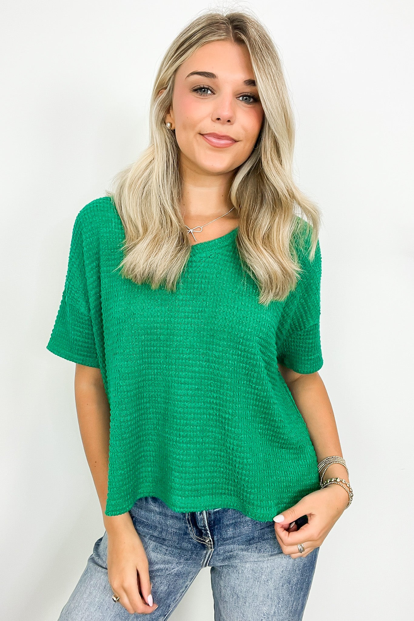  Julietta V-Neck Cropped Short Sleeve Top - BACK IN STOCK - Madison and Mallory