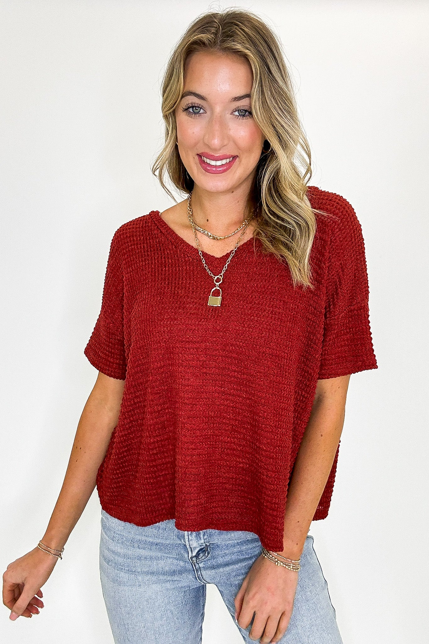 Julietta V-Neck Cropped Short Sleeve Top - BACK IN STOCK