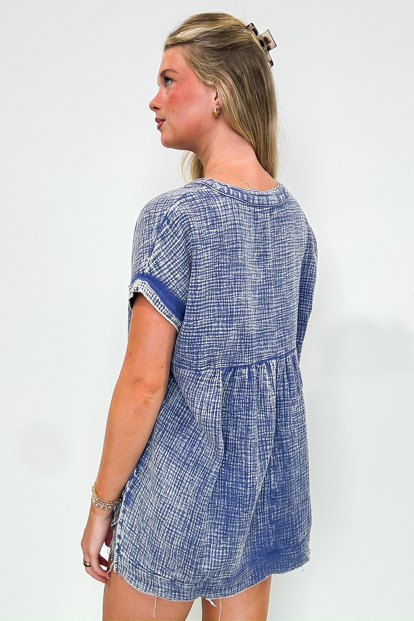Juliette Washed Double Gauze Button Top - BACK IN STOCK - Madison and Mallory