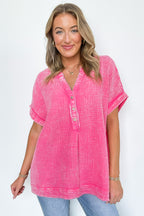 Juliette Washed Double Gauze Button Top - BACK IN STOCK - Madison and Mallory