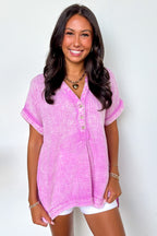 Juliette Washed Double Gauze Button Top - BACK IN STOCK - Madison and Mallory