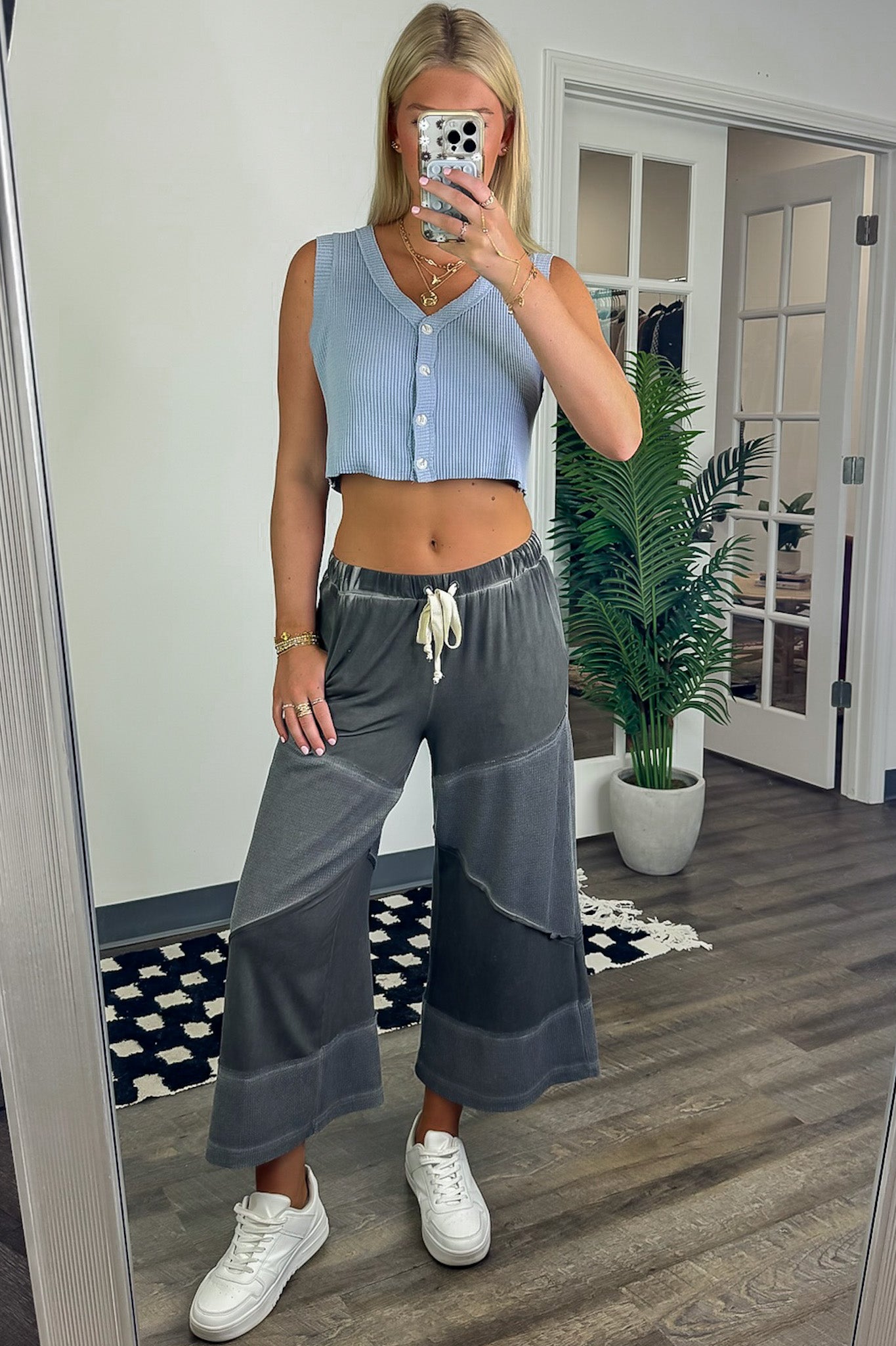 Juniper Contrast Knit Flowy Pants - FINAL SALE - Madison and Mallory