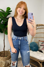 Black / SM Just that Easy Ribbed Reversible Brami Top - FINAL SALE - Madison and Mallory