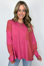  Kaida Relaxed Color Block Pocket Top - BACK IN STOCK - Madison and Mallory