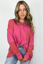  Kaida Relaxed Color Block Pocket Top - BACK IN STOCK - Madison and Mallory