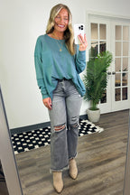  Kaida Relaxed Color Block Pocket Top - BACK IN STOCK - Madison and Mallory
