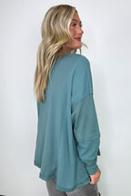  Kaida Relaxed Color Block Pocket Top - BACK IN STOCK - Madison and Mallory