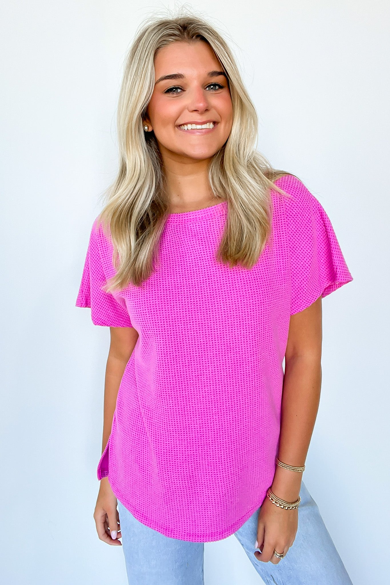 Magenta / S Kailah Dolman Sleeve Relaxed Top - FINAL SALE - Madison and Mallory