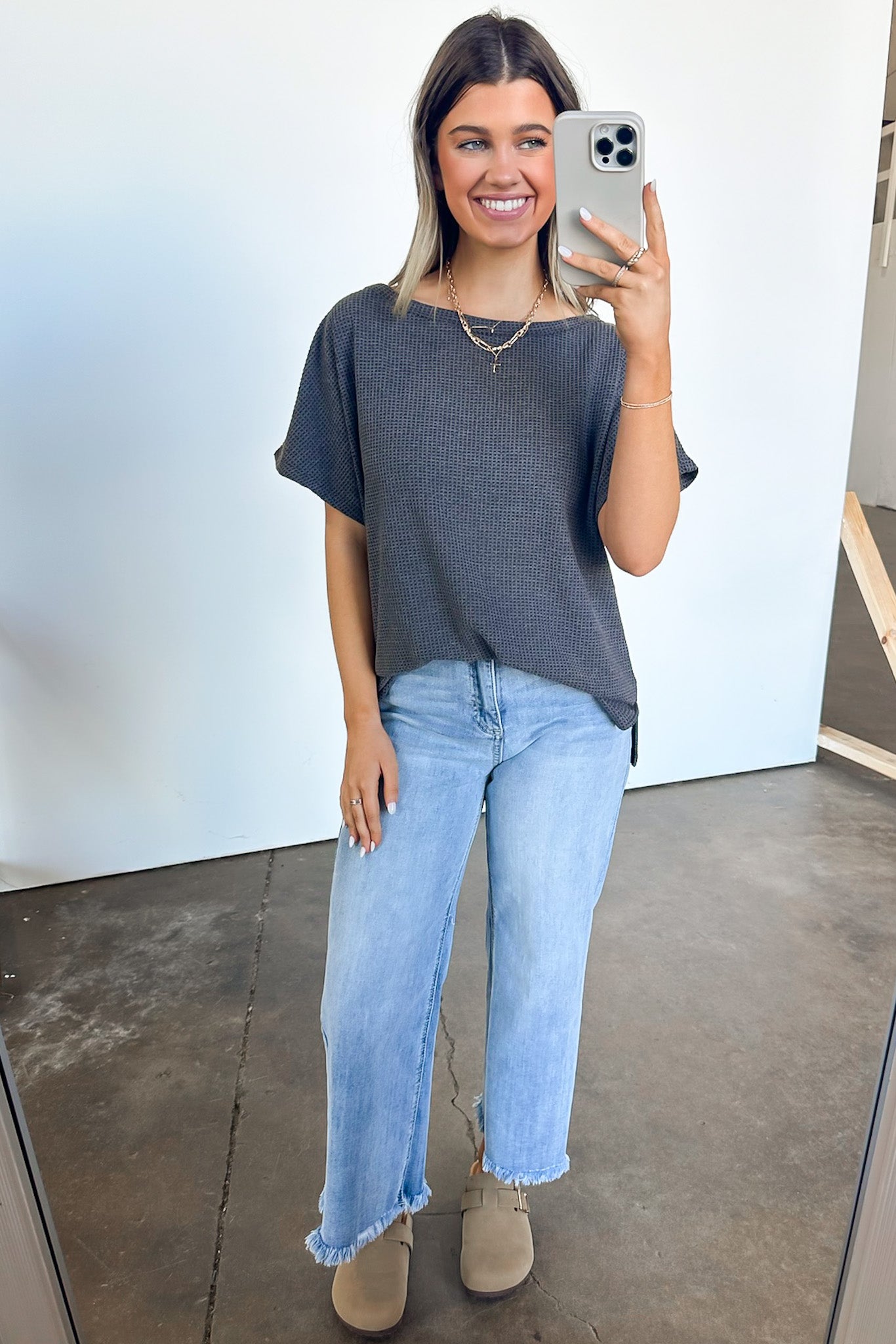  Kailah Dolman Sleeve Relaxed Top - FINAL SALE - Madison and Mallory