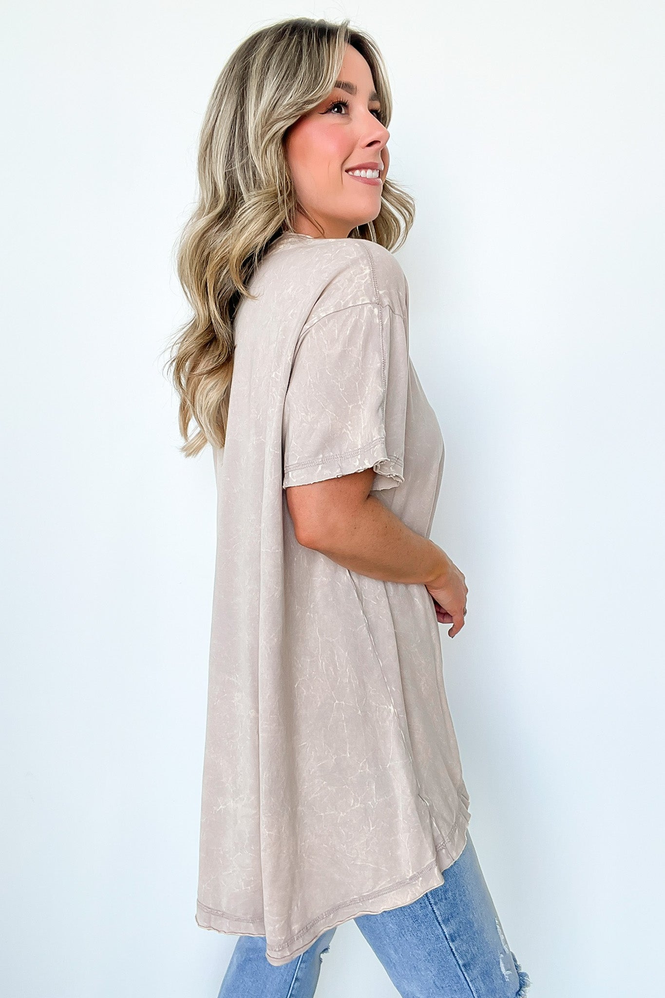  Kala Washed Drop Shoulder Relaxed Top - Madison and Mallory