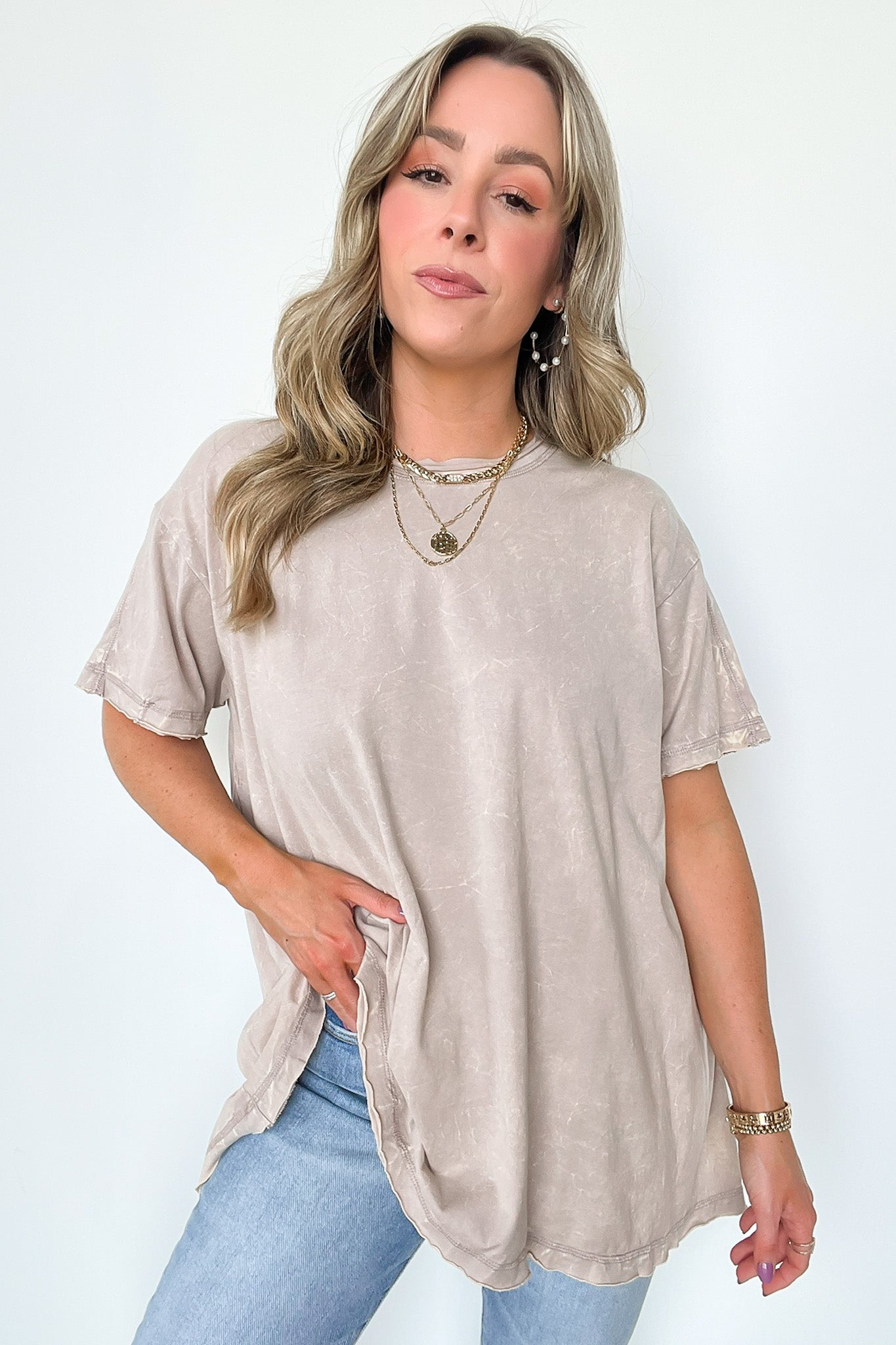  Kala Washed Drop Shoulder Relaxed Top - BACK IN STOCK - Madison and Mallory