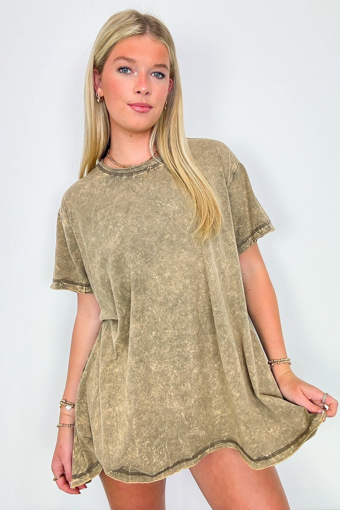 Mocha / SM Kala Washed Drop Shoulder Relaxed Top - BACK IN STOCK - Madison and Mallory