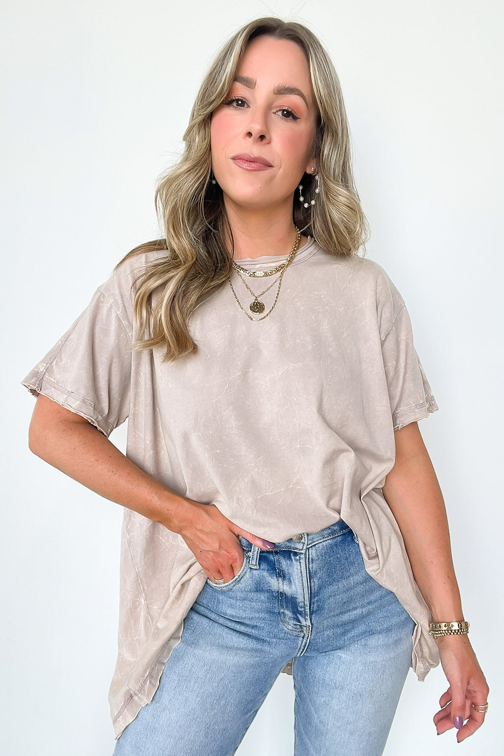  Kala Washed Drop Shoulder Relaxed Top - BACK IN STOCK - Madison and Mallory