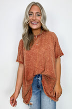 Kala Washed Drop Shoulder Relaxed Top - Madison and Mallory