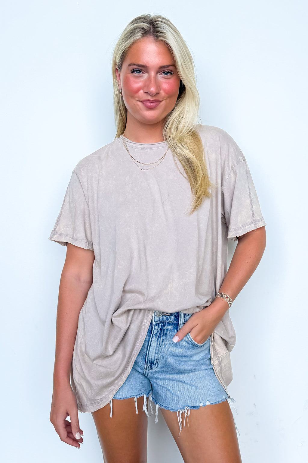 Kala Washed Drop Shoulder Relaxed Top