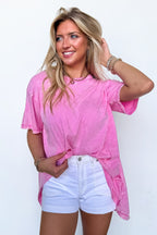Kala Washed Drop Shoulder Relaxed Top - BACK IN STOCK - Madison and Mallory