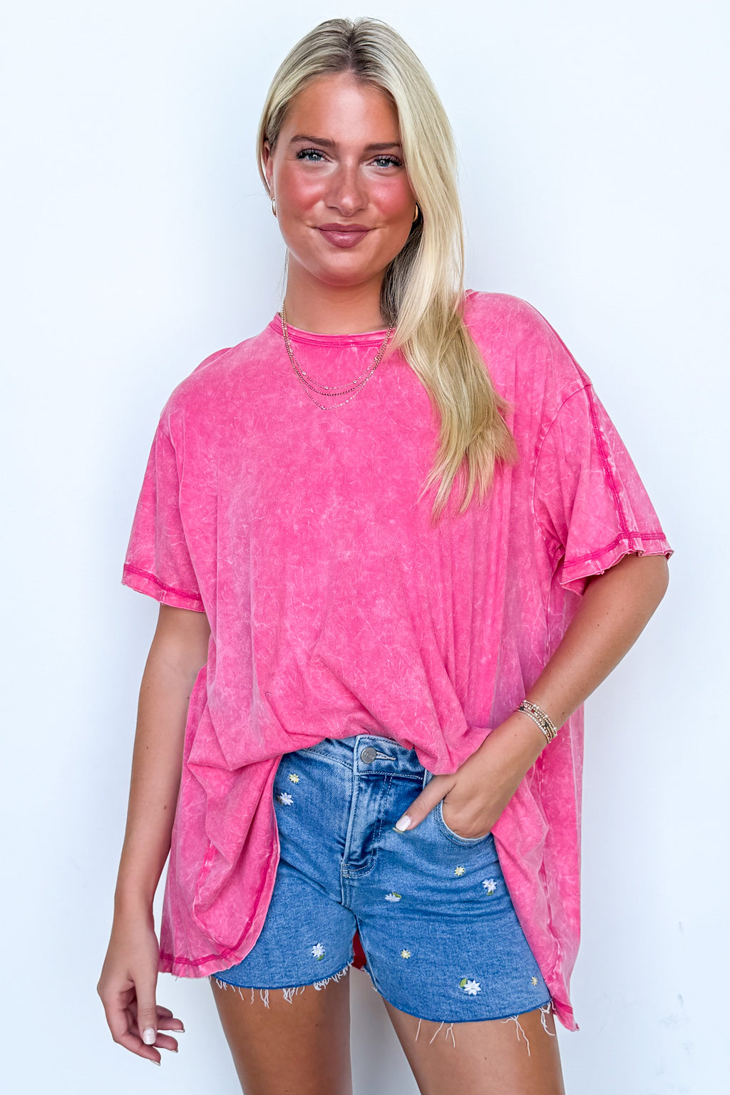 Kala Washed Drop Shoulder Relaxed Top