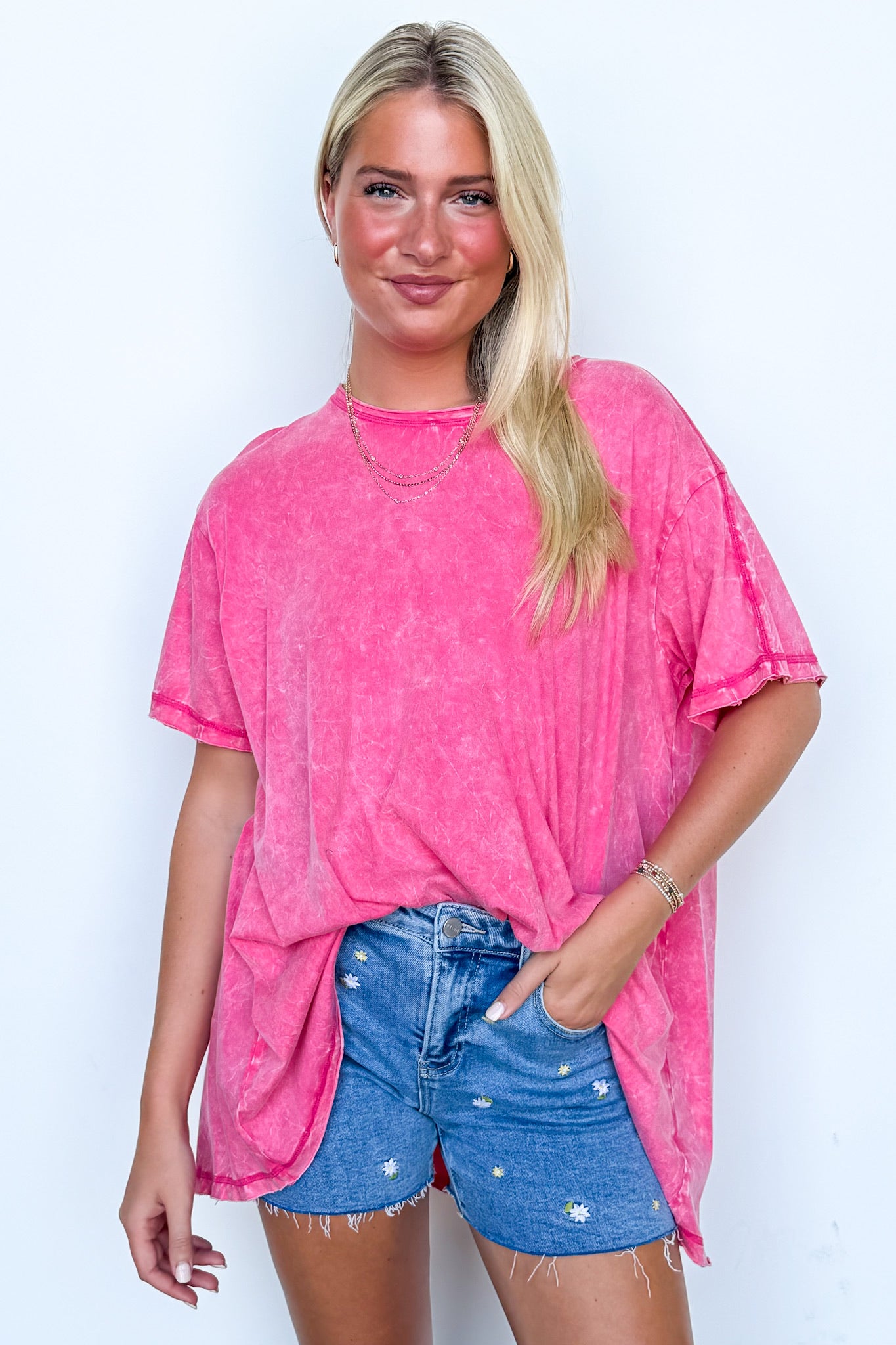 Kala Washed Drop Shoulder Relaxed Top