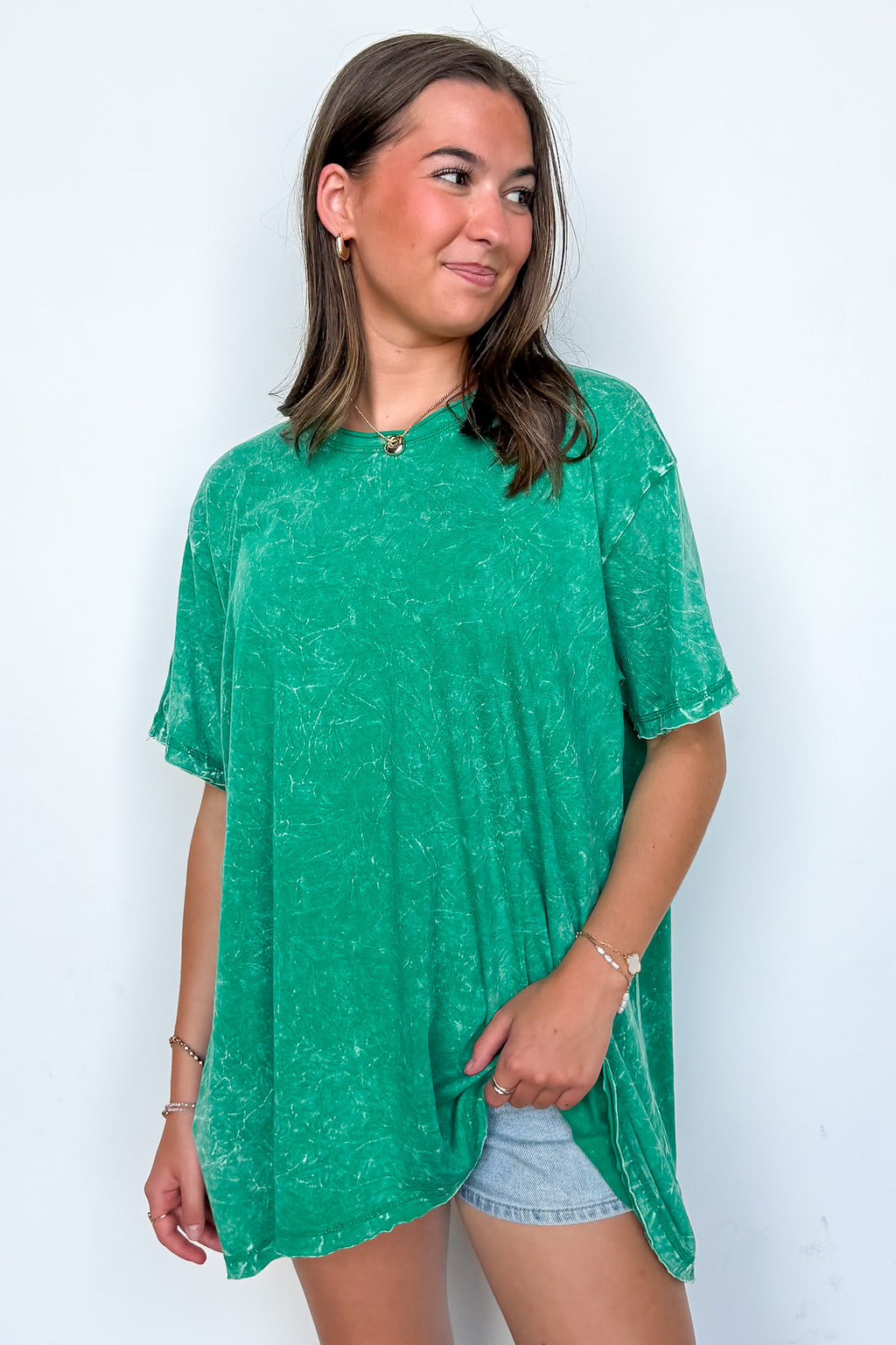Kala Washed Drop Shoulder Relaxed Top