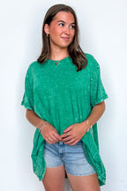 Kala Washed Drop Shoulder Relaxed Top