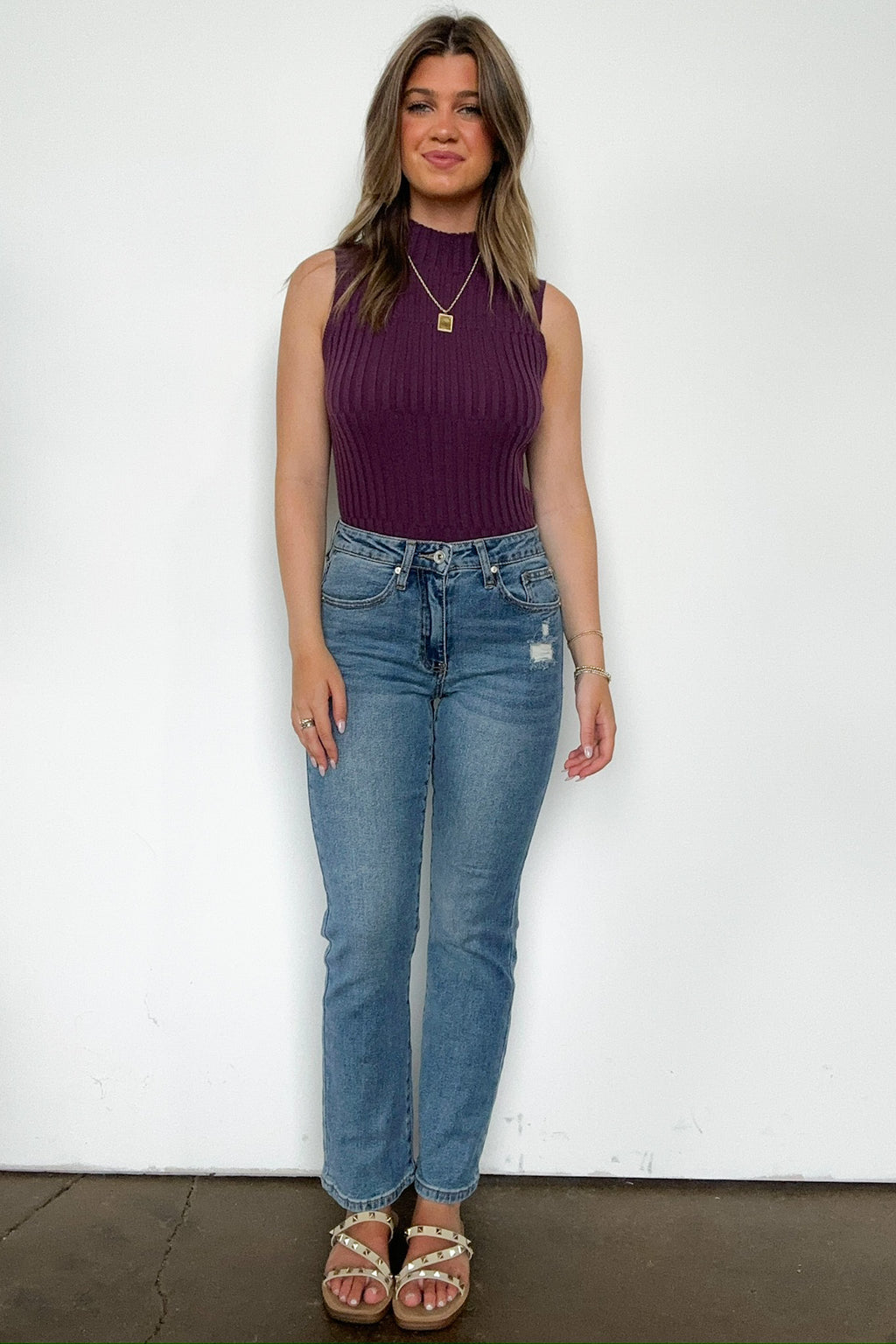 Kalina Mid Rise Slim Straight Jeans - FINAL SALE - Madison and Mallory