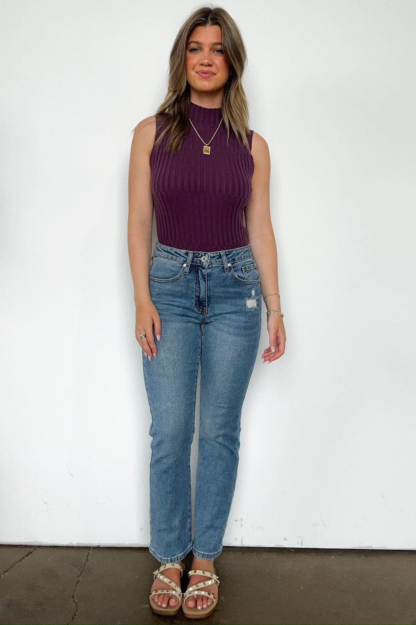 Kalina Mid Rise Slim Straight Jeans - FINAL SALE - Madison and Mallory