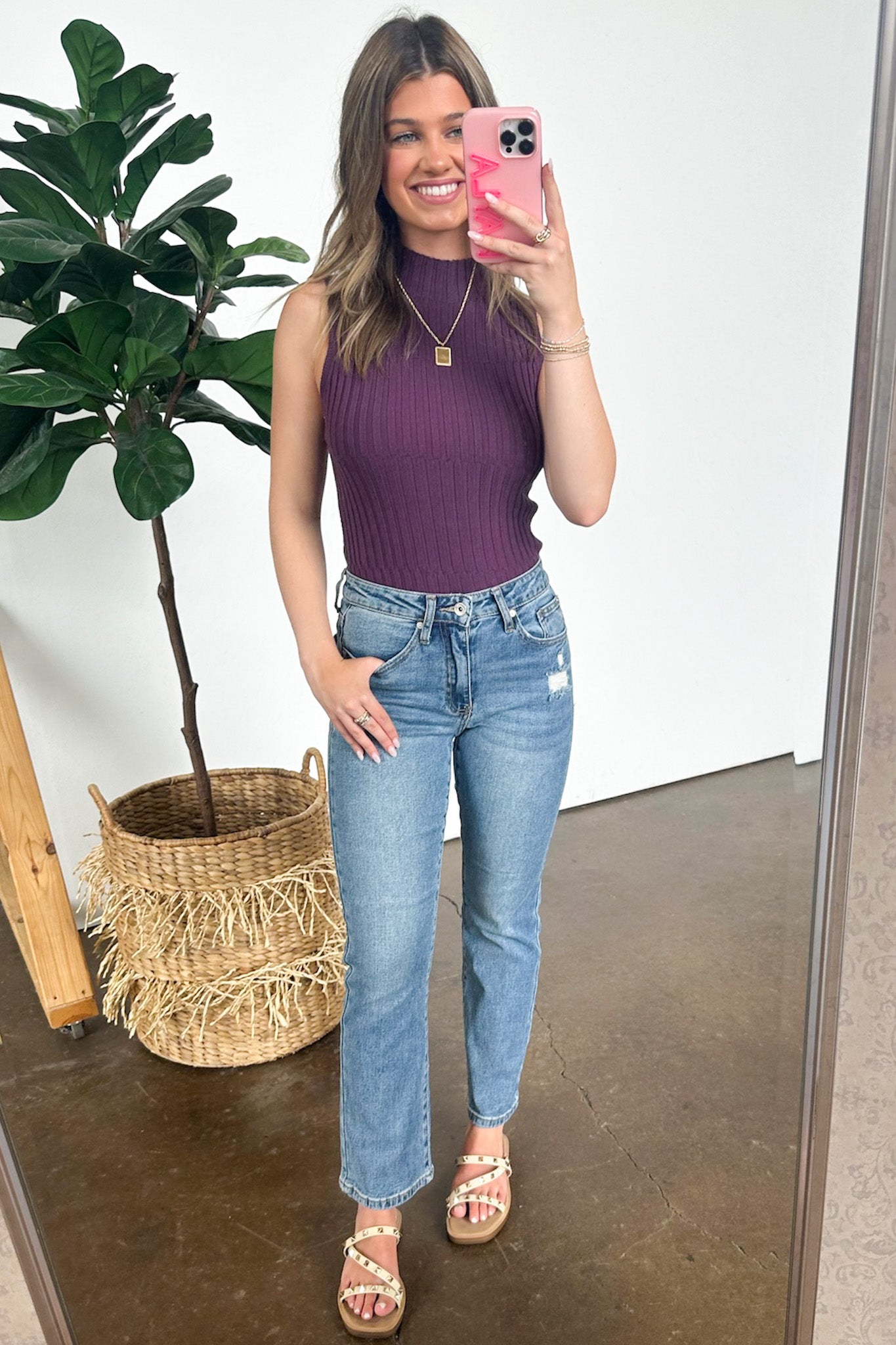 Kalina Mid Rise Slim Straight Jeans - FINAL SALE - Madison and Mallory