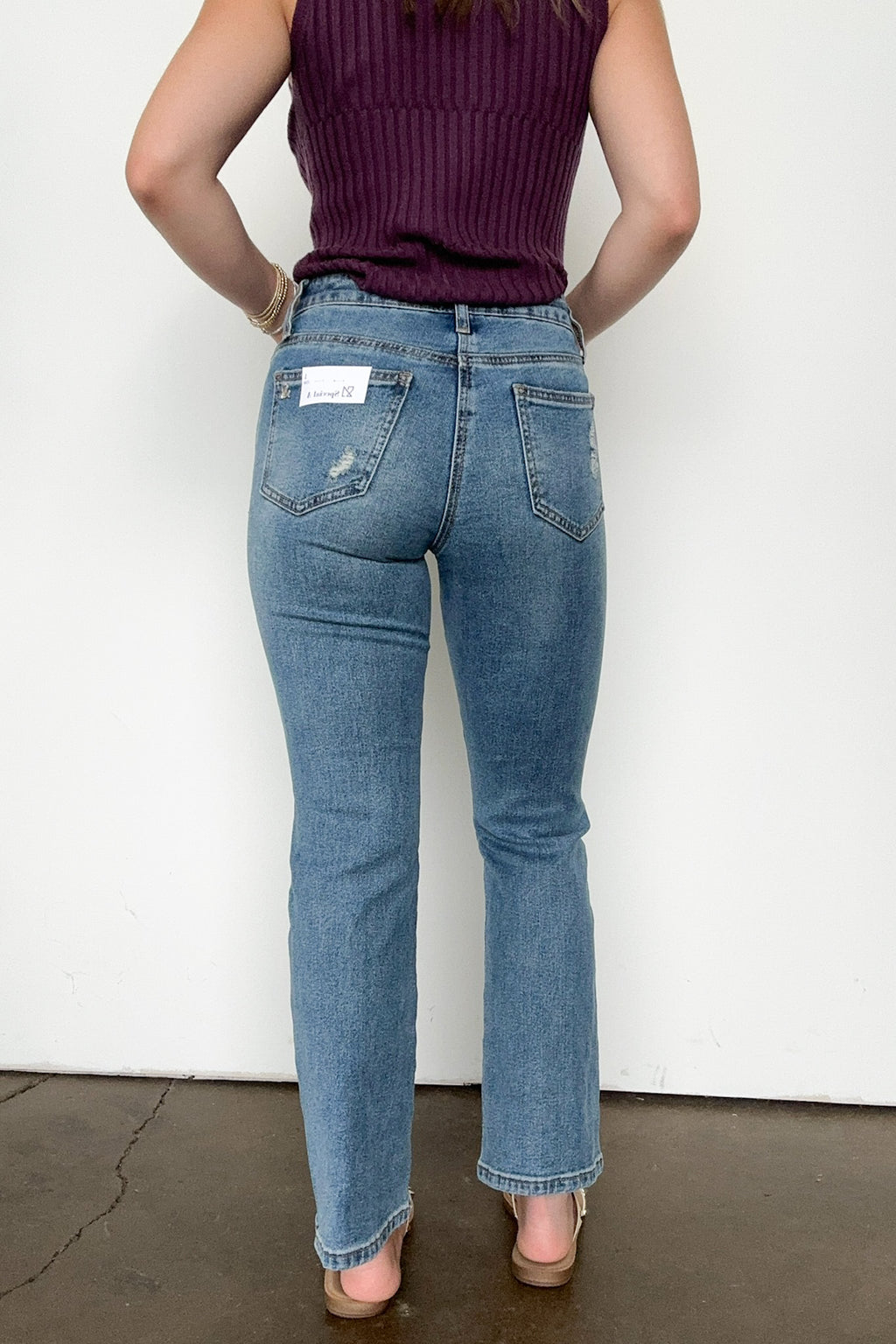 Kalina Mid Rise Slim Straight Jeans - FINAL SALE - Madison and Mallory