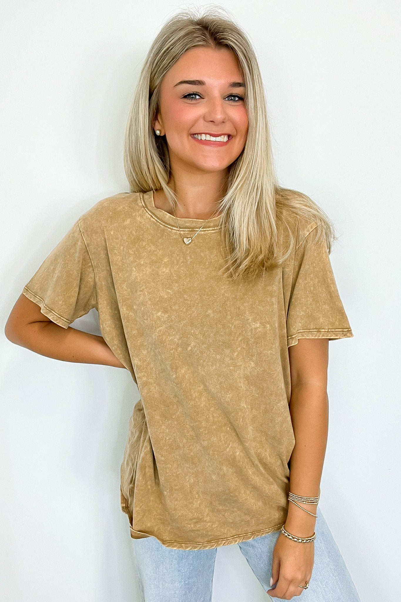  Kaline Mineral Washed Short Sleeve Top - BACK IN STOCK - Madison and Mallory