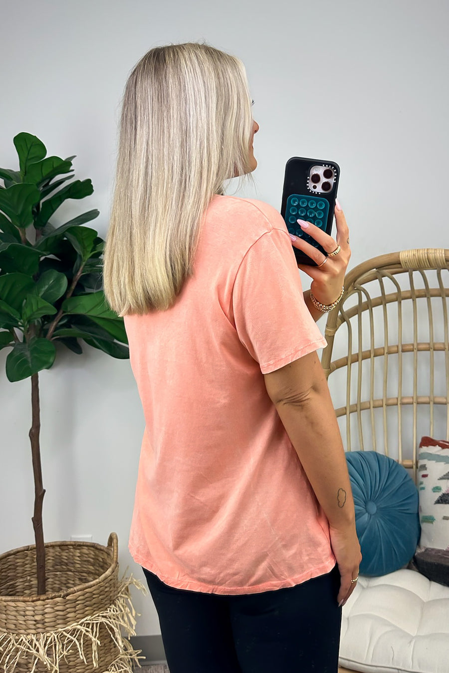  Kaline Mineral Washed Short Sleeve Top - BACK IN STOCK - Madison and Mallory