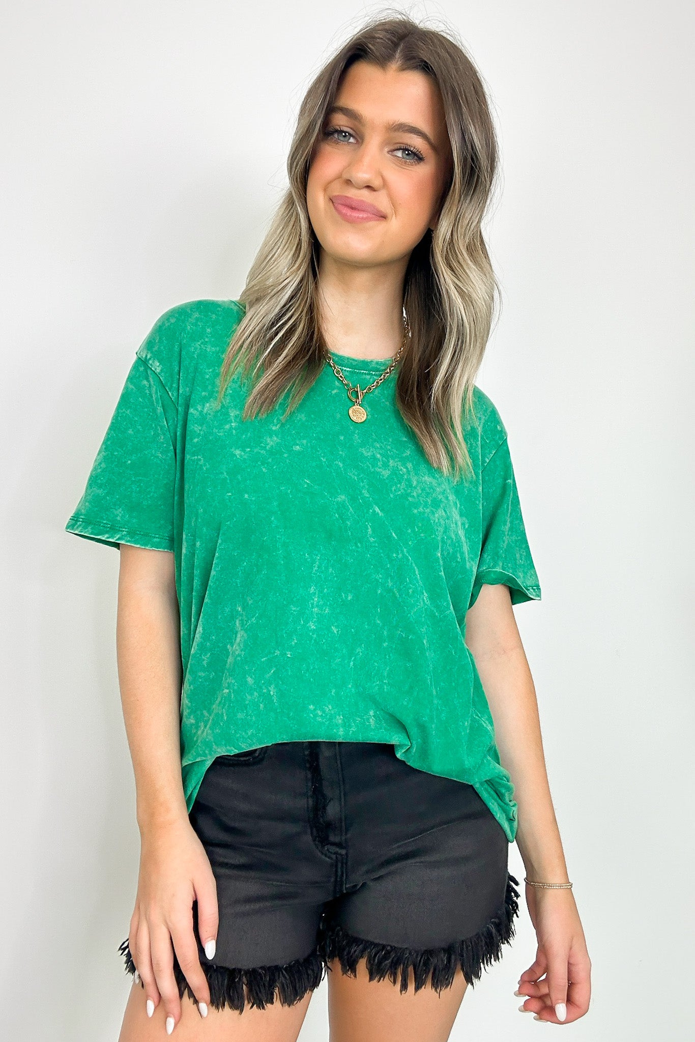  Kaline Mineral Washed Short Sleeve Top - BACK IN STOCK - Madison and Mallory