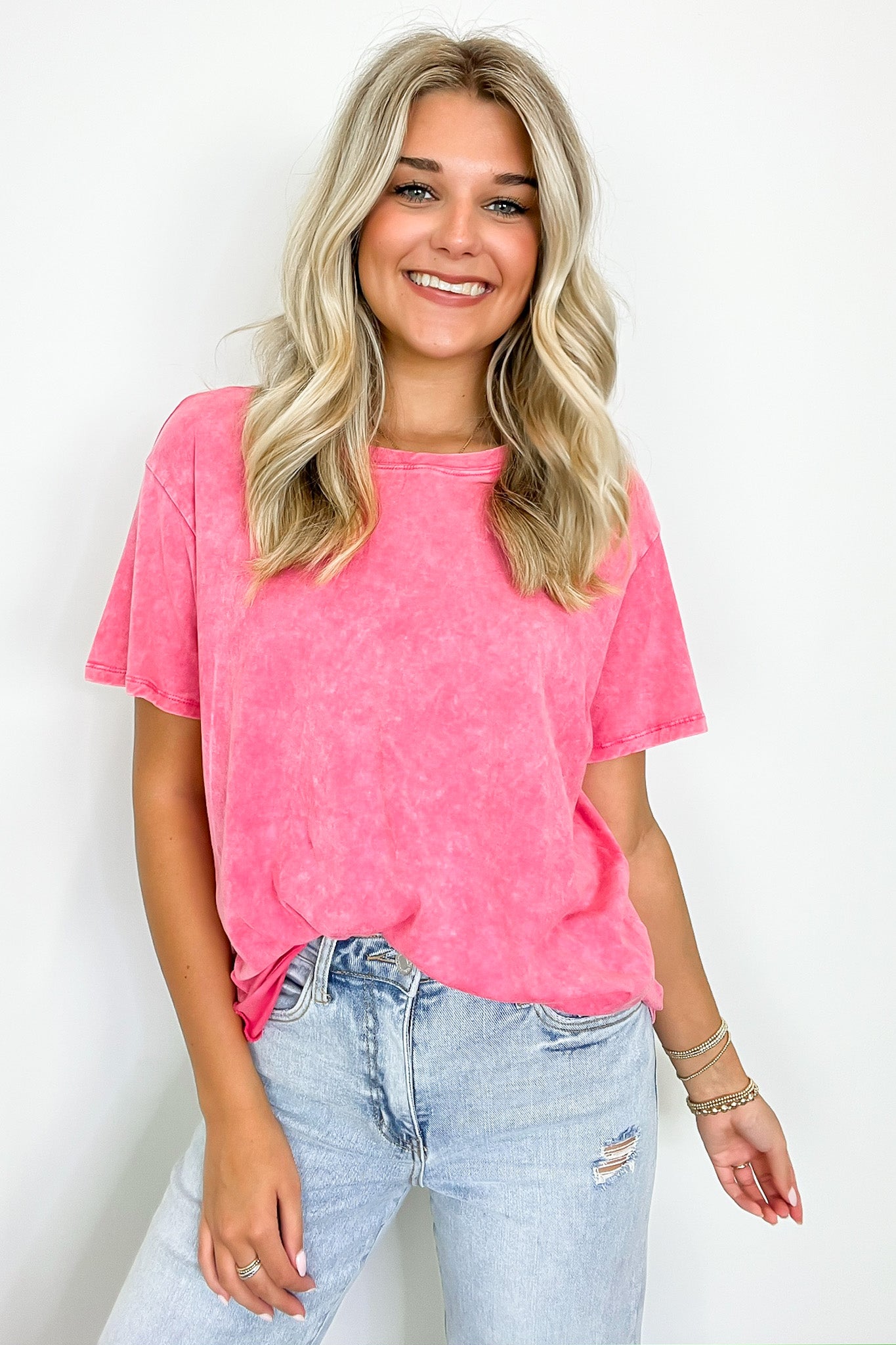  Kaline Mineral Washed Short Sleeve Top - BACK IN STOCK - Madison and Mallory