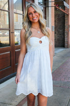 Kalis Scallop Eyelet Dress - Madison and Mallory