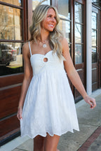 Kalis Scallop Eyelet Dress - Madison and Mallory
