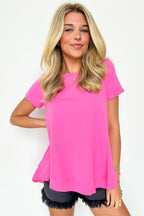  Kallieann Asymmetrical Short Sleeve Top - FINAL SALE - Madison and Mallory