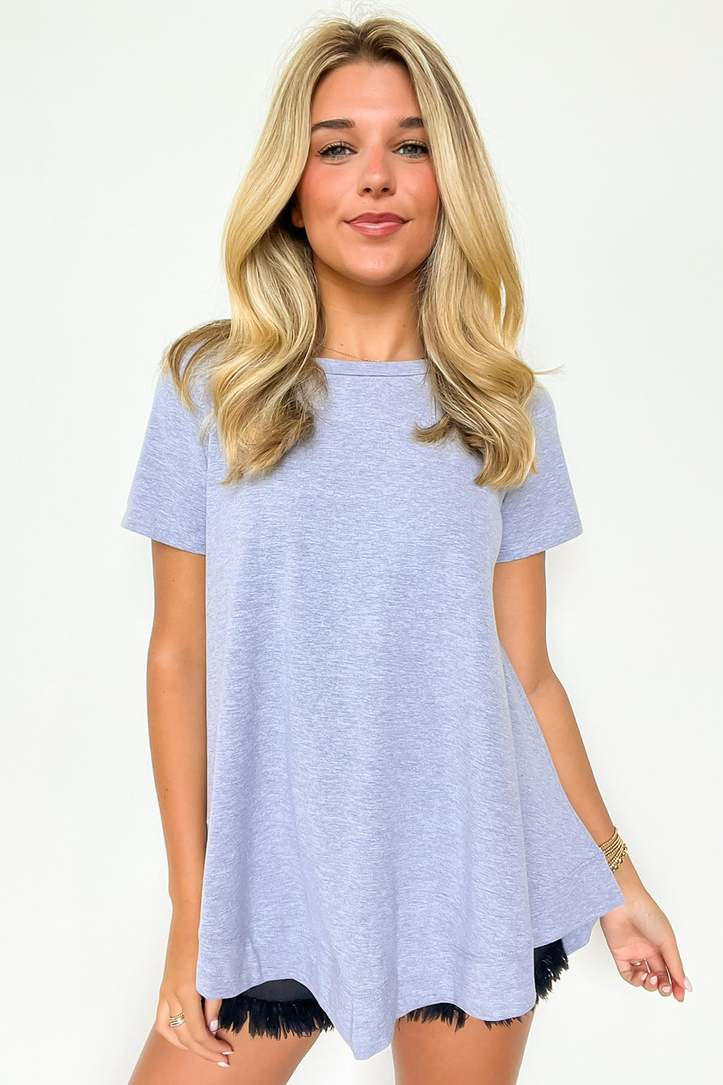 Kallieann Asymmetrical Short Sleeve Top - FINAL SALE - Madison and Mallory