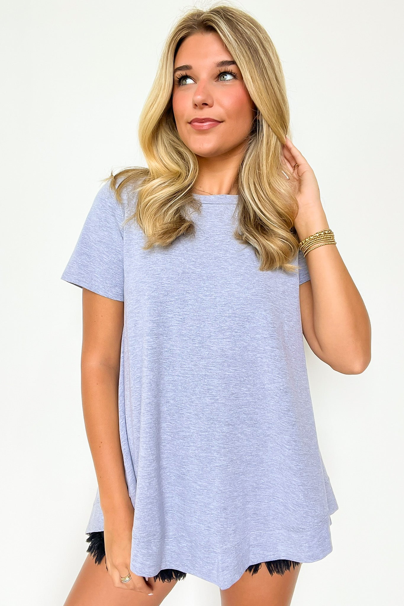  Kallieann Asymmetrical Short Sleeve Top - FINAL SALE - Madison and Mallory