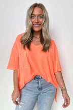  Kamree Oversized Raw Edge Pocket Top - BACK IN STOCK - Madison and Mallory