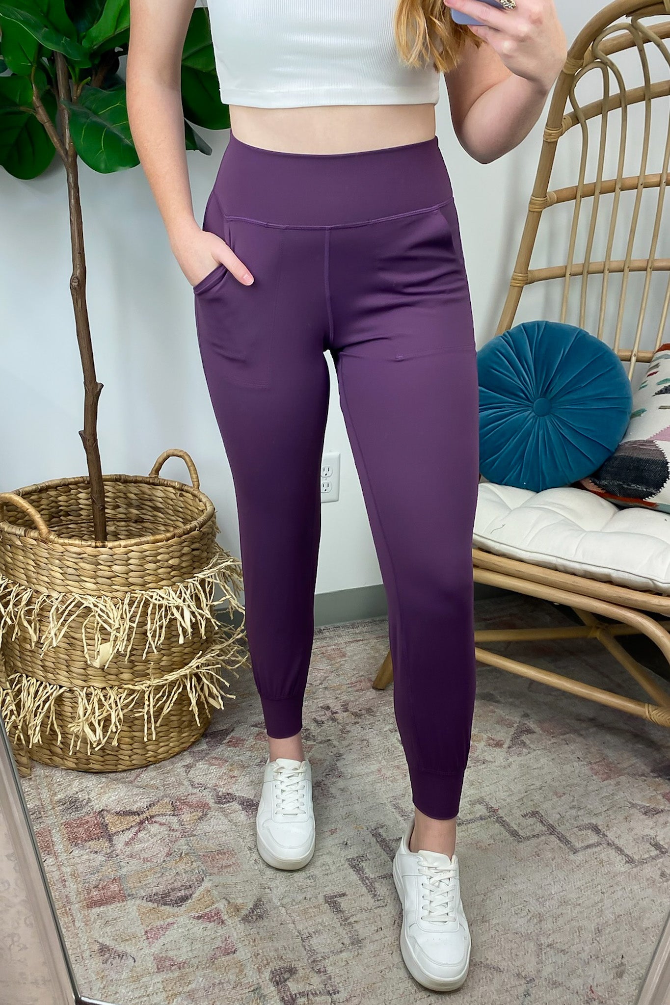 Grape Thistle / S Karinna Slim Fit Active Joggers - BACK IN STOCK - Madison and Mallory