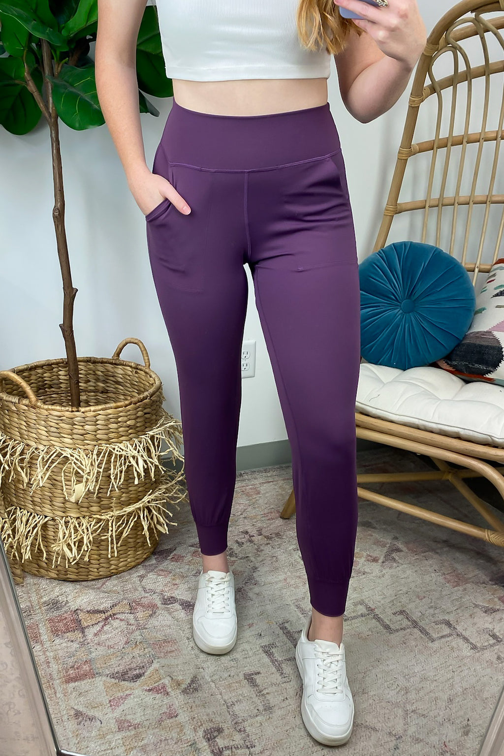 Grape Thistle / S Karinna Slim Fit Active Joggers - FINAL SALE - Madison and Mallory