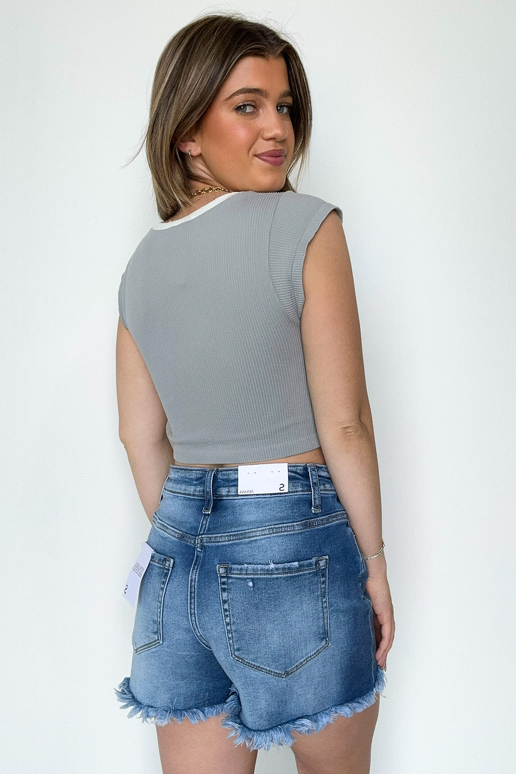 Karissa Notch Neck Ribbed Top - FINAL SALE - Madison and Mallory