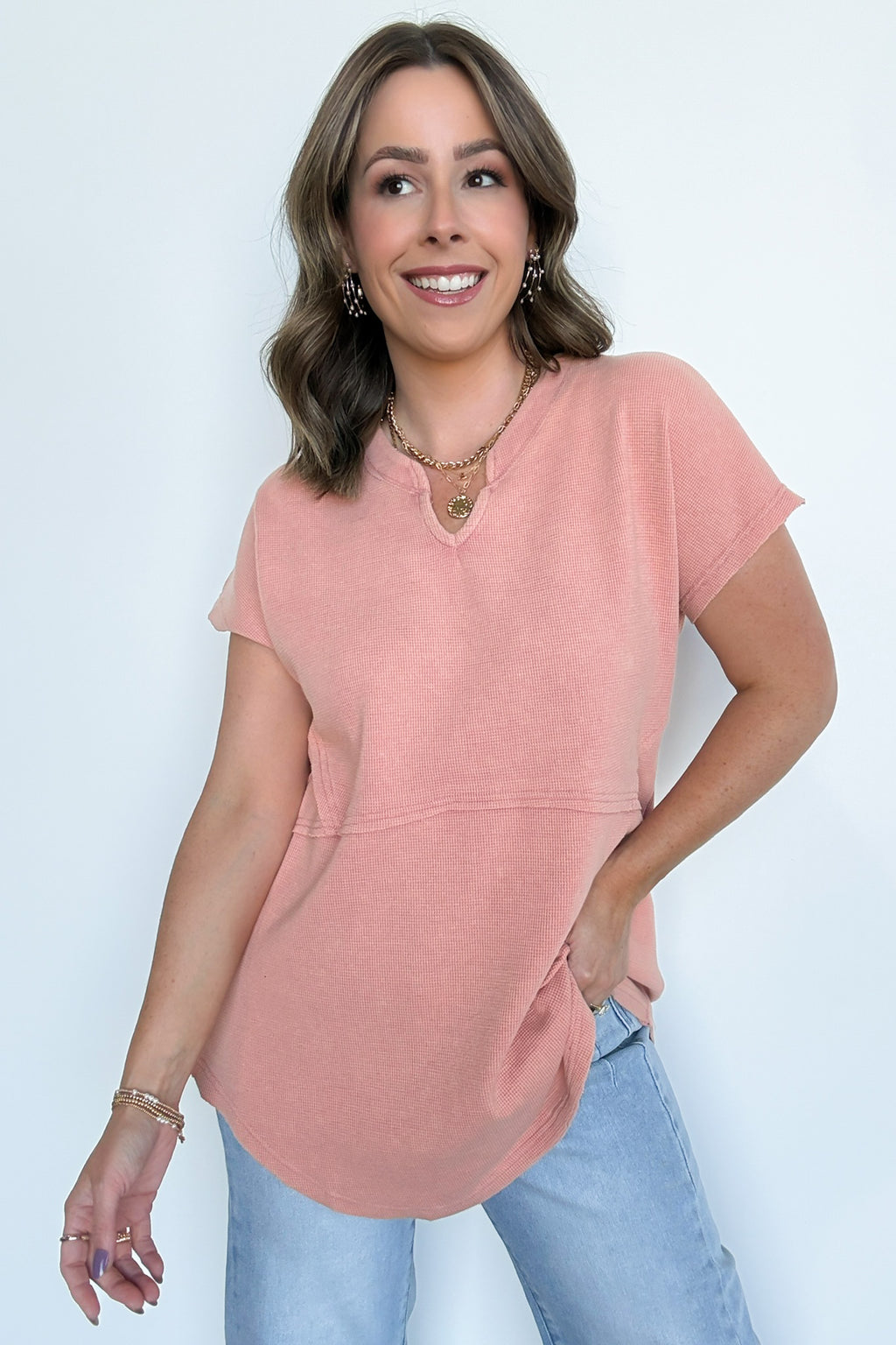 Karlan Mineral Washed Thermal Top - FINAL SALE - Madison and Mallory