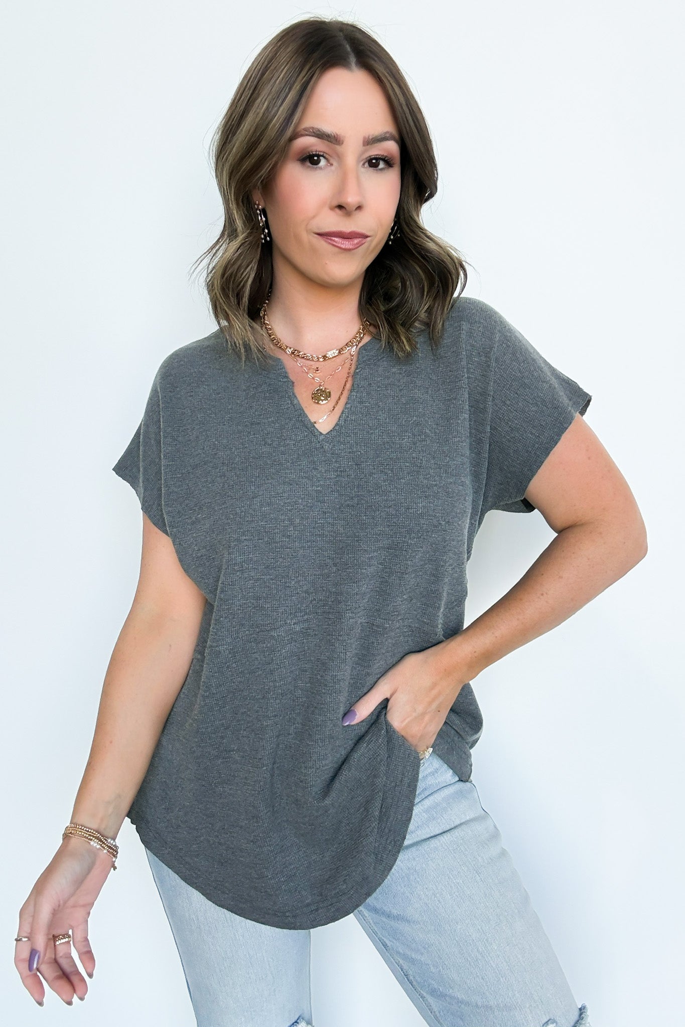 Karlan Mineral Washed Thermal Top - FINAL SALE - Madison and Mallory