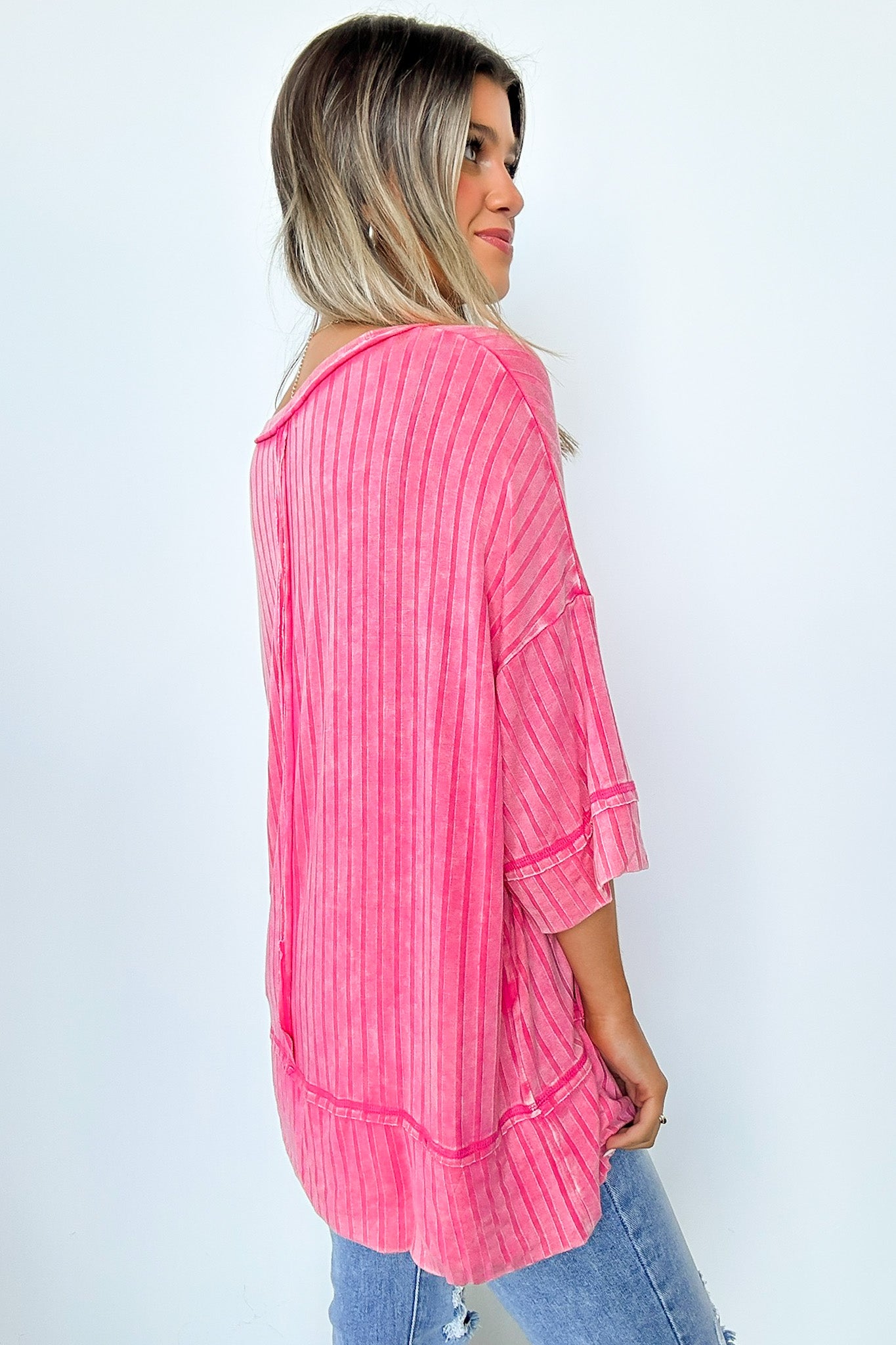  Katerinah Ribbed Drop Shoulder Top - BACK IN STOCK - Madison and Mallory