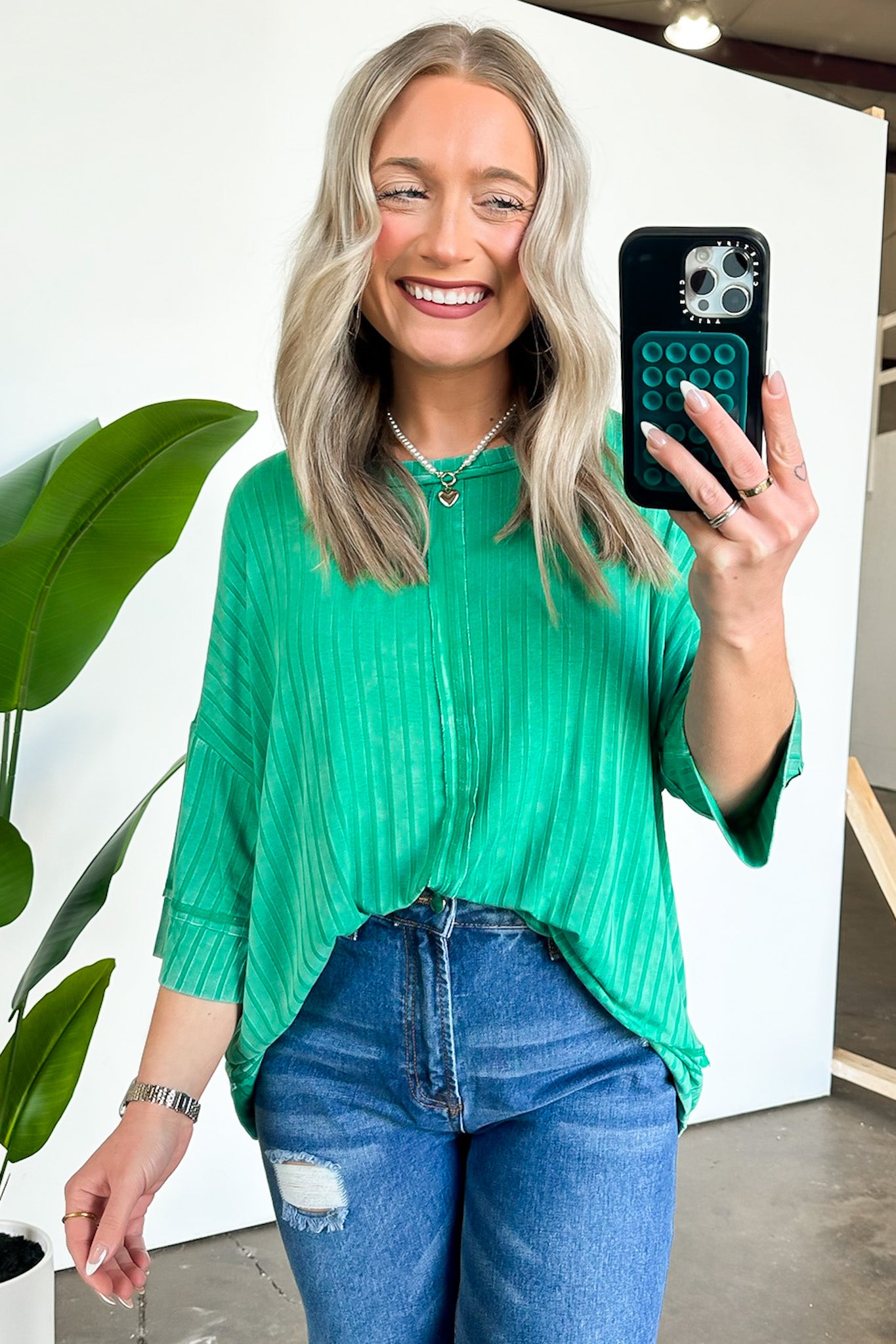  Katerinah Ribbed Drop Shoulder Top - BACK IN STOCK - Madison and Mallory