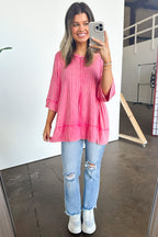  Katerinah Ribbed Drop Shoulder Top - BACK IN STOCK - Madison and Mallory