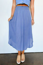 Katherinah High Rise Smocked Maxi Skirt - FINAL SALE - Madison and Mallory